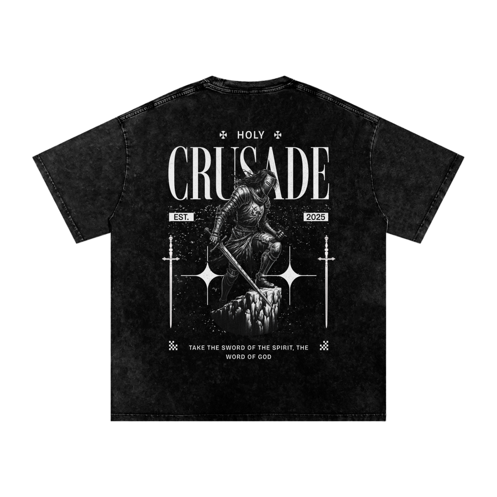 "Holy Crusade" - Acid Washed T-Shirt