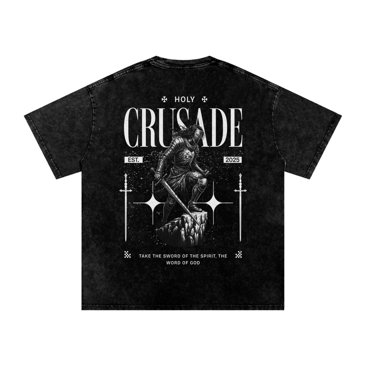 "Holy Crusade" - Acid Washed T-Shirt