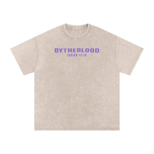 "Faith Over Fear" - Acid Washed T-Shirt Cream