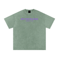 "Faith Over Fear" - Acid Washed T-Shirt Green