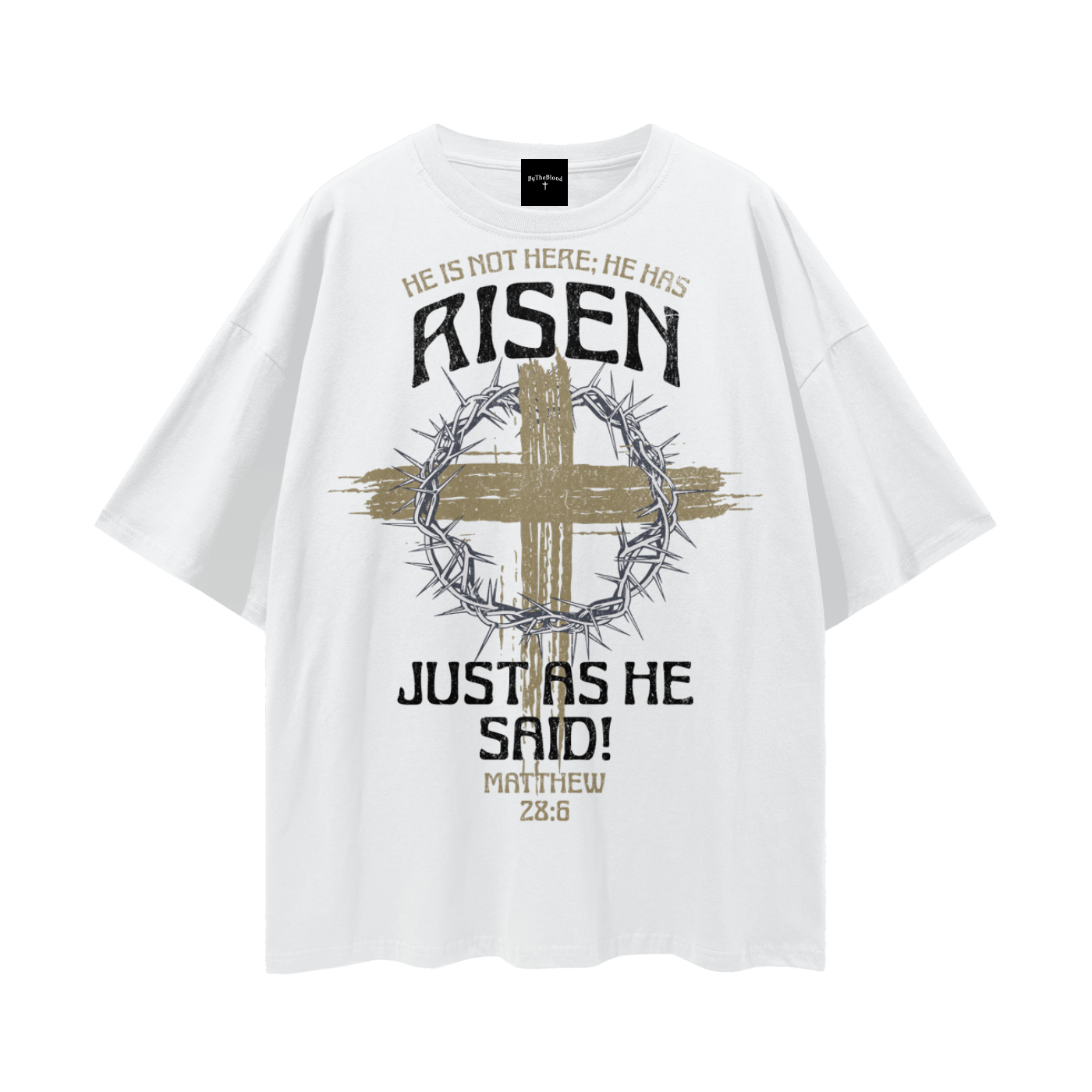 "Matthew 28:6" - Graphic T-Shirt White