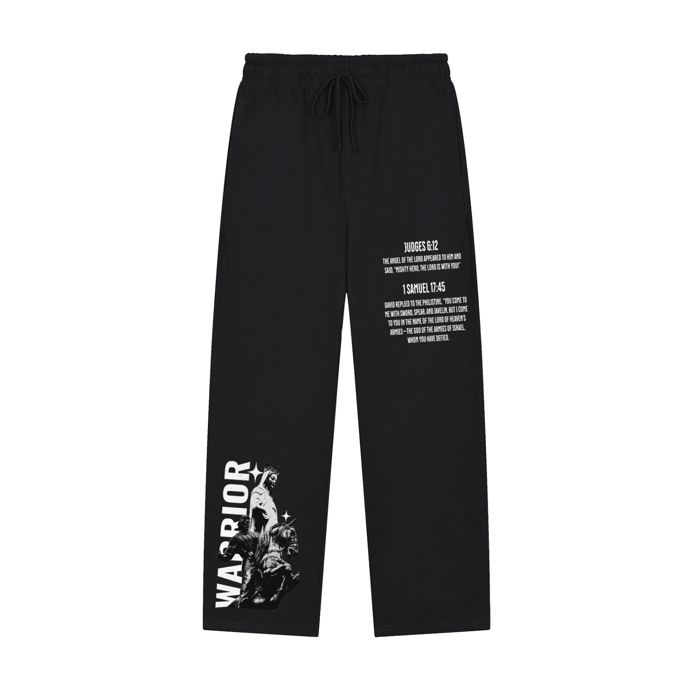 "Warrior" - Straight Sweatpants Black