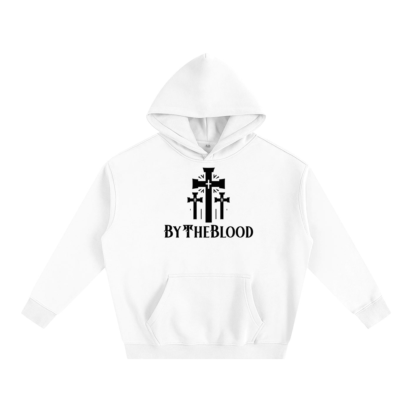 "The 3 Crosses" - Oversized Hoodie White