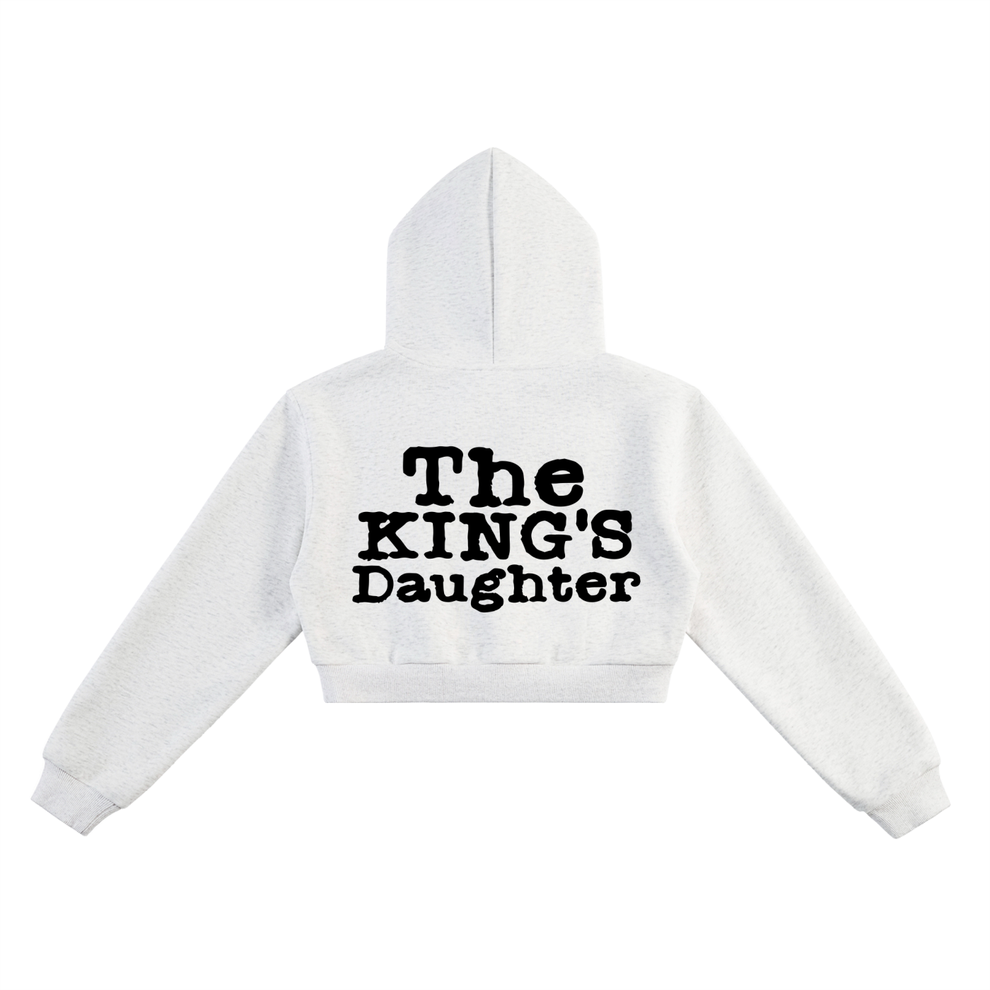 "The 3 Crosses" - Women's Cropped Hoodie White