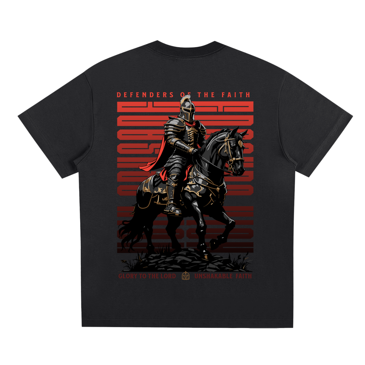 "Defenders of the Faith" - Oversized T-Shirt Black