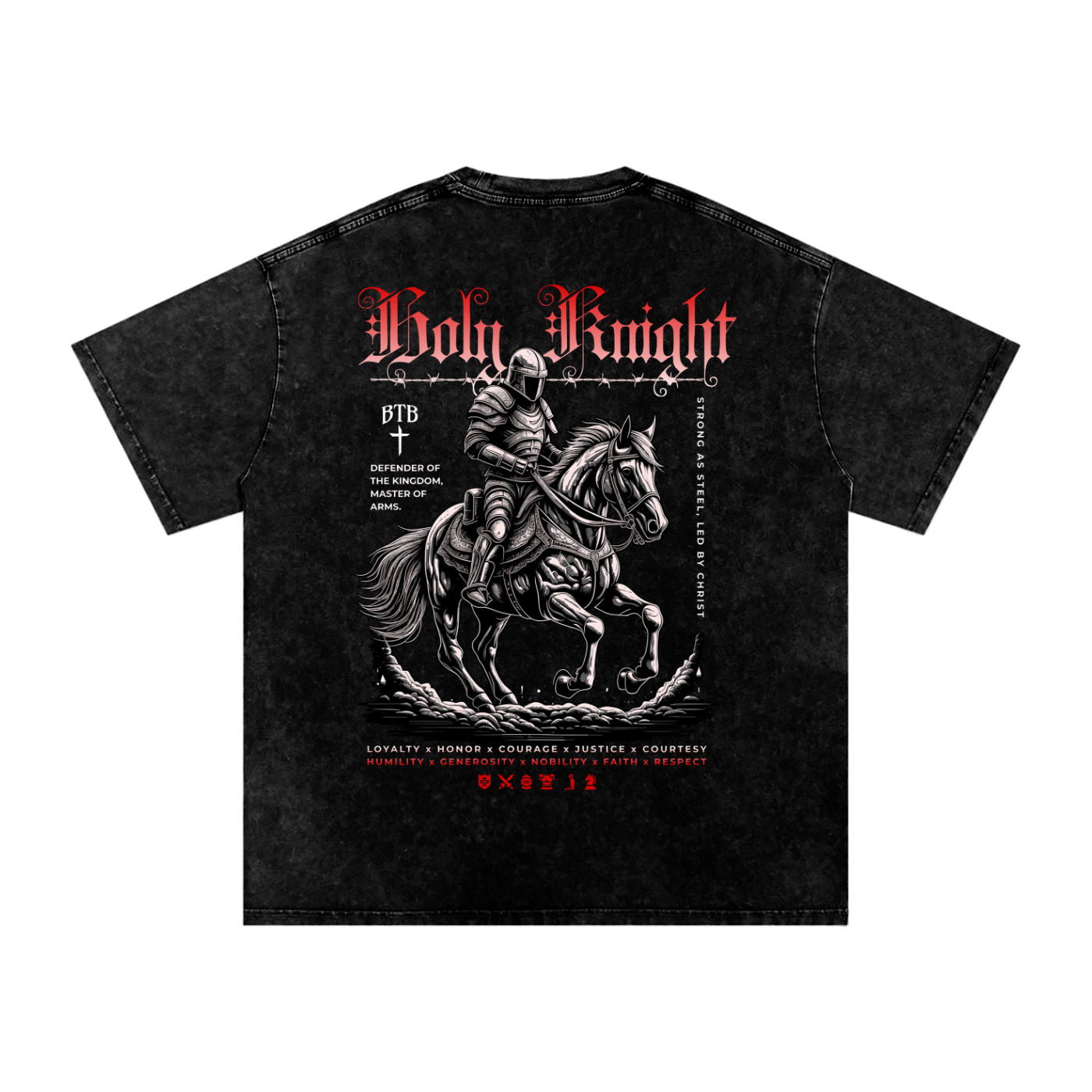 "Holy Knight" - Acid Wash T-Shirt