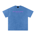 "Faith Over Fear" - Acid Washed T-Shirt Light Blue