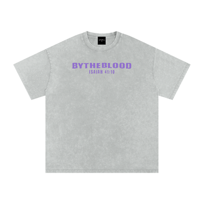 "Faith Over Fear" - Acid Washed T-Shirt Grey